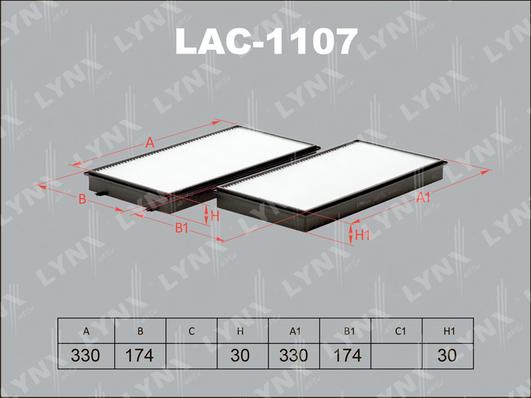 LYNXauto LAC-1107 - Filtrs, Salona telpas gaiss autodraugiem.lv