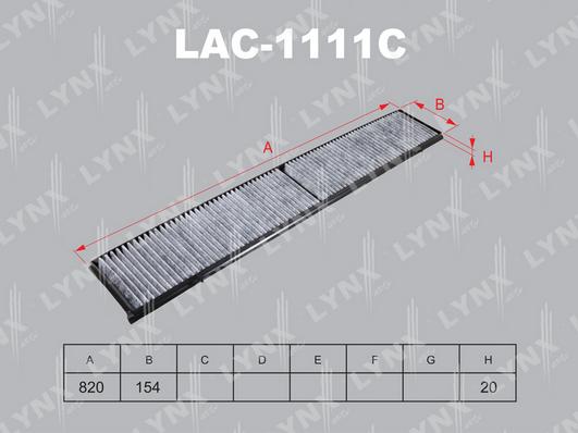 LYNXauto LAC-1111C - Filtrs, Salona telpas gaiss autodraugiem.lv