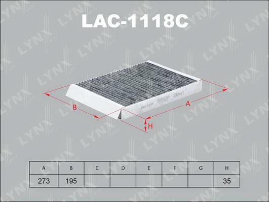 LYNXauto LAC-1118C - Filtrs, Salona telpas gaiss autodraugiem.lv