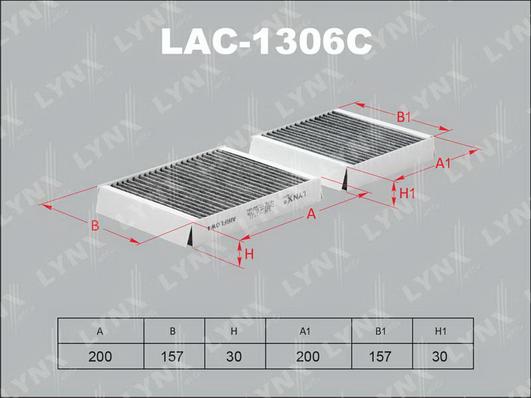 LYNXauto LAC-1306C - Filtrs, Salona telpas gaiss autodraugiem.lv