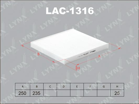 LYNXauto LAC-1316 - Filtrs, Salona telpas gaiss autodraugiem.lv