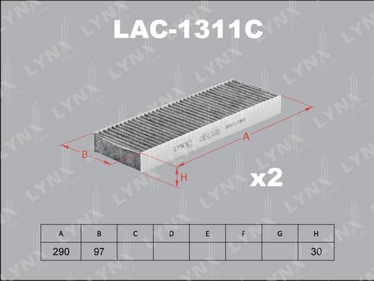 LYNXauto LAC-1311C - Filtrs, Salona telpas gaiss autodraugiem.lv