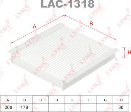 LYNXauto LAC-1318 - Filtrs, Salona telpas gaiss autodraugiem.lv