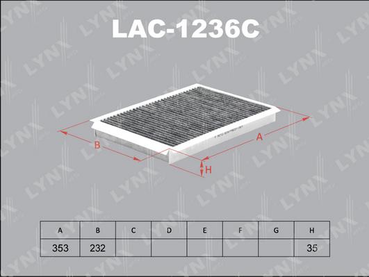 LYNXauto LAC-1236C - Filtrs, Salona telpas gaiss autodraugiem.lv