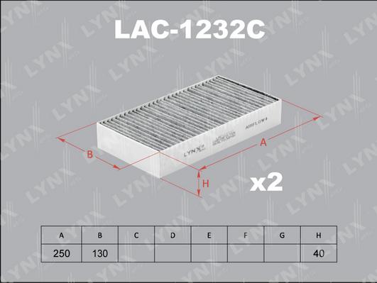 LYNXauto LAC-1232C - Filtrs, Salona telpas gaiss autodraugiem.lv