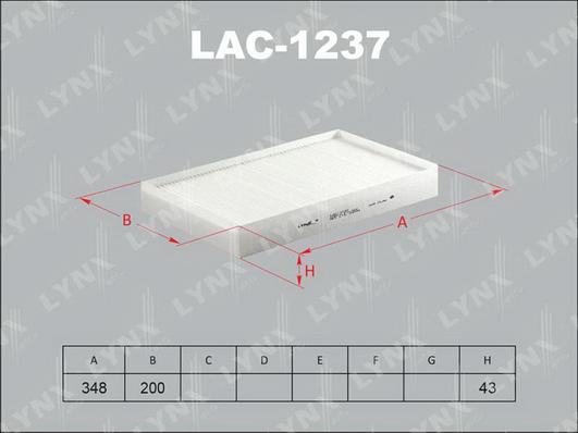 LYNXauto LAC-1237 - Filtrs, Salona telpas gaiss autodraugiem.lv