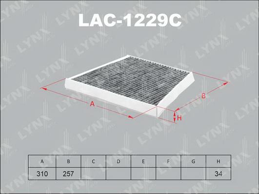 LYNXauto LAC-1229C - Filtrs, Salona telpas gaiss autodraugiem.lv