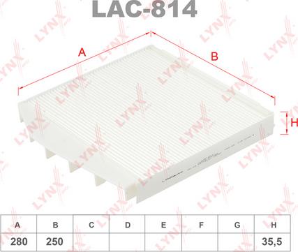 LYNXauto LAC-814 - Filtrs, Salona telpas gaiss autodraugiem.lv