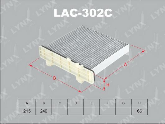 LYNXauto LAC-302C - Filtrs, Salona telpas gaiss autodraugiem.lv