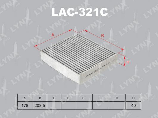 LYNXauto LAC-321C - Filtrs, Salona telpas gaiss autodraugiem.lv