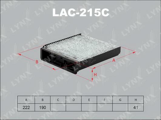 LYNXauto LAC-215C - Filtrs, Salona telpas gaiss autodraugiem.lv