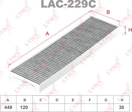 LYNXauto LAC-229C - Filtrs, Salona telpas gaiss autodraugiem.lv