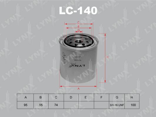 LYNXauto LC-140 - Eļļas filtrs autodraugiem.lv