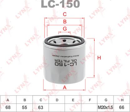 LYNXauto LC-150 - Eļļas filtrs autodraugiem.lv