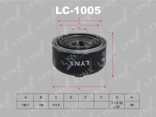 LYNXauto LC-1005 - Eļļas filtrs autodraugiem.lv