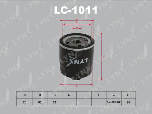 LYNXauto LC-1011 - Eļļas filtrs autodraugiem.lv