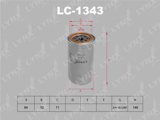LYNXauto LC-1343 - Eļļas filtrs autodraugiem.lv
