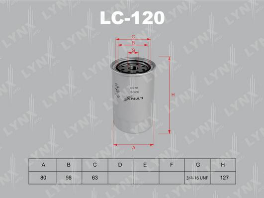 LYNXauto LC-120 - Eļļas filtrs autodraugiem.lv