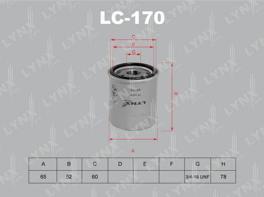 LYNXauto LC-170 - Eļļas filtrs autodraugiem.lv