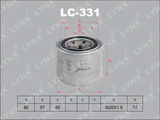 LYNXauto LC-331 - Eļļas filtrs autodraugiem.lv