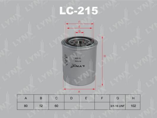 LYNXauto LC-215 - Eļļas filtrs autodraugiem.lv