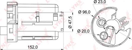 LYNXauto LF-973M - Degvielas filtrs autodraugiem.lv