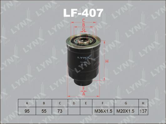 LYNXauto LF-407 - Degvielas filtrs autodraugiem.lv