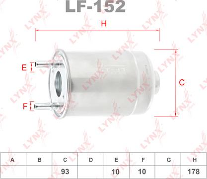 LYNXauto LF-152 - Degvielas filtrs autodraugiem.lv