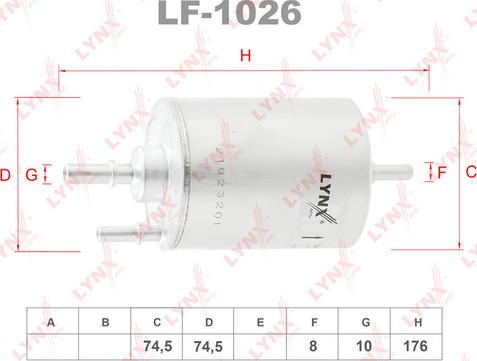 LYNXauto LF-1026 - Degvielas filtrs autodraugiem.lv