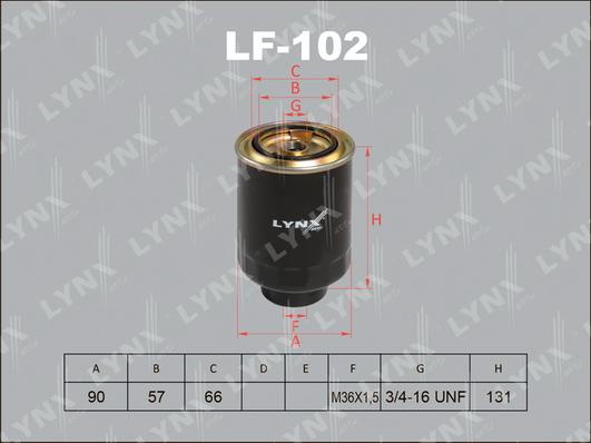 LYNXauto LF-102 - Degvielas filtrs autodraugiem.lv
