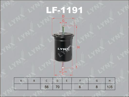 LYNXauto LF-1191 - Degvielas filtrs autodraugiem.lv