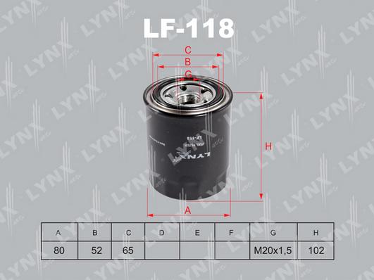LYNXauto LF-118 - Degvielas filtrs autodraugiem.lv