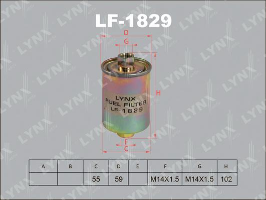 LYNXauto LF-1829 - Degvielas filtrs autodraugiem.lv