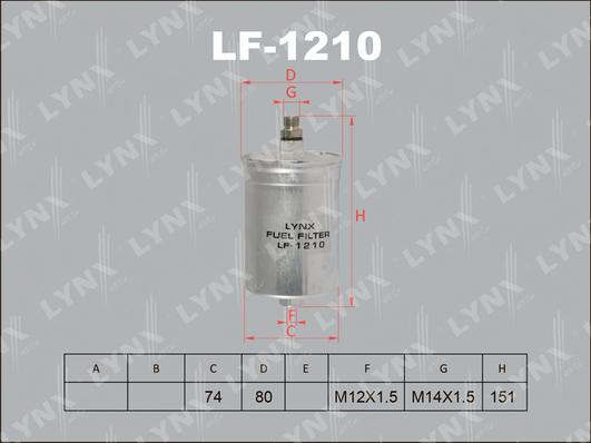 LYNXauto LF-1210 - Degvielas filtrs autodraugiem.lv