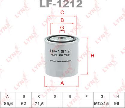LYNXauto LF-1212 - Degvielas filtrs autodraugiem.lv