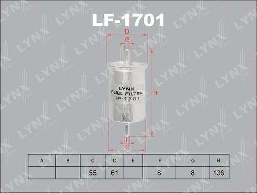 LYNXauto LF-1701 - Degvielas filtrs autodraugiem.lv