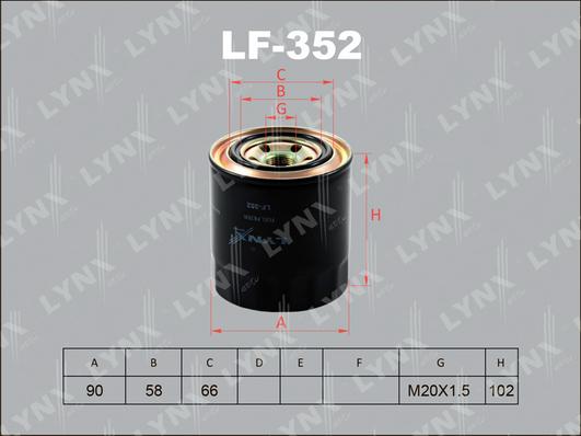 LYNXauto LF-352 - Degvielas filtrs autodraugiem.lv
