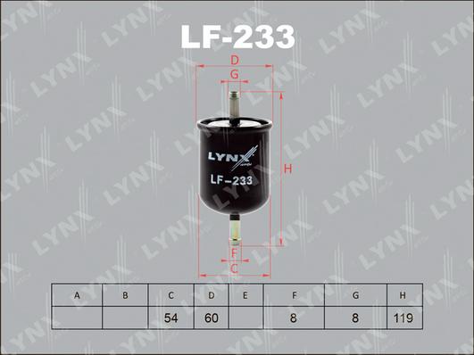 LYNXauto LF-233 - Degvielas filtrs autodraugiem.lv