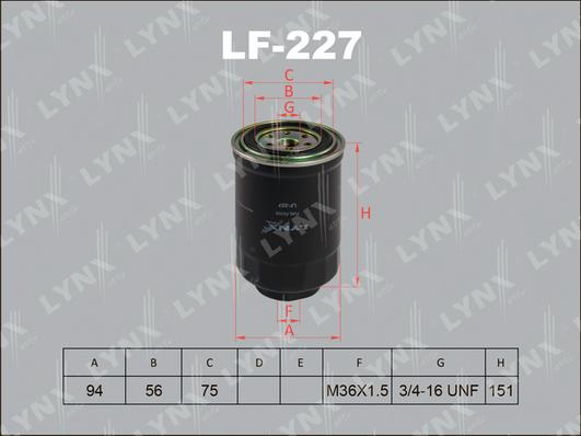 LYNXauto LF-227 - Degvielas filtrs autodraugiem.lv