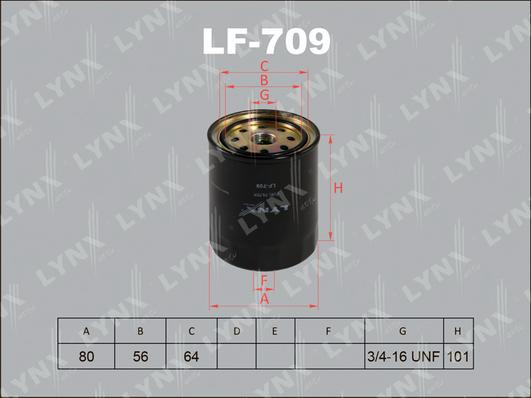 LYNXauto LF-709 - Degvielas filtrs autodraugiem.lv