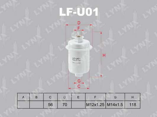 LYNXauto LF-U01 - Degvielas filtrs autodraugiem.lv