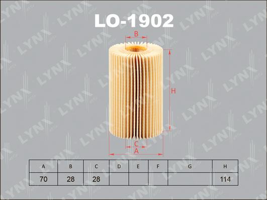 LYNXauto LO-1902 - Eļļas filtrs autodraugiem.lv