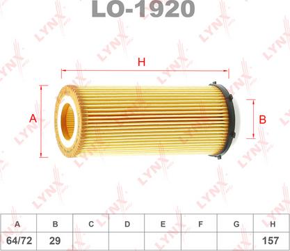 LYNXauto LO-1920 - Eļļas filtrs autodraugiem.lv
