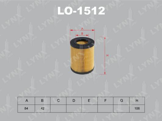 LYNXauto LO-1512 - Eļļas filtrs autodraugiem.lv