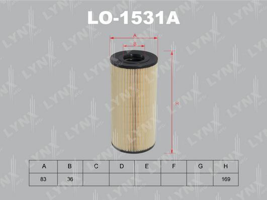LYNXauto LO-1531A - Eļļas filtrs autodraugiem.lv