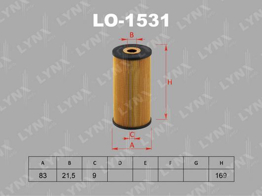 LYNXauto LO-1531 - Eļļas filtrs autodraugiem.lv