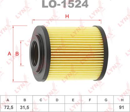 LYNXauto LO-1524 - Eļļas filtrs autodraugiem.lv