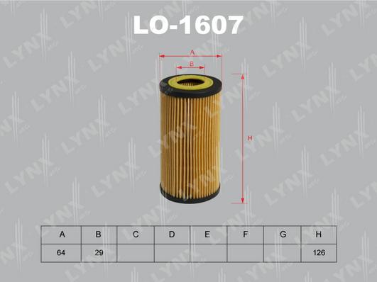 LYNXauto LO-1607 - Eļļas filtrs autodraugiem.lv