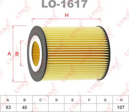 LYNXauto LO-1617 - Eļļas filtrs autodraugiem.lv