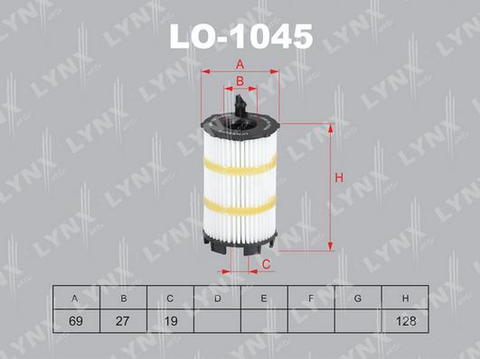 LYNXauto LO-1045 - Eļļas filtrs autodraugiem.lv